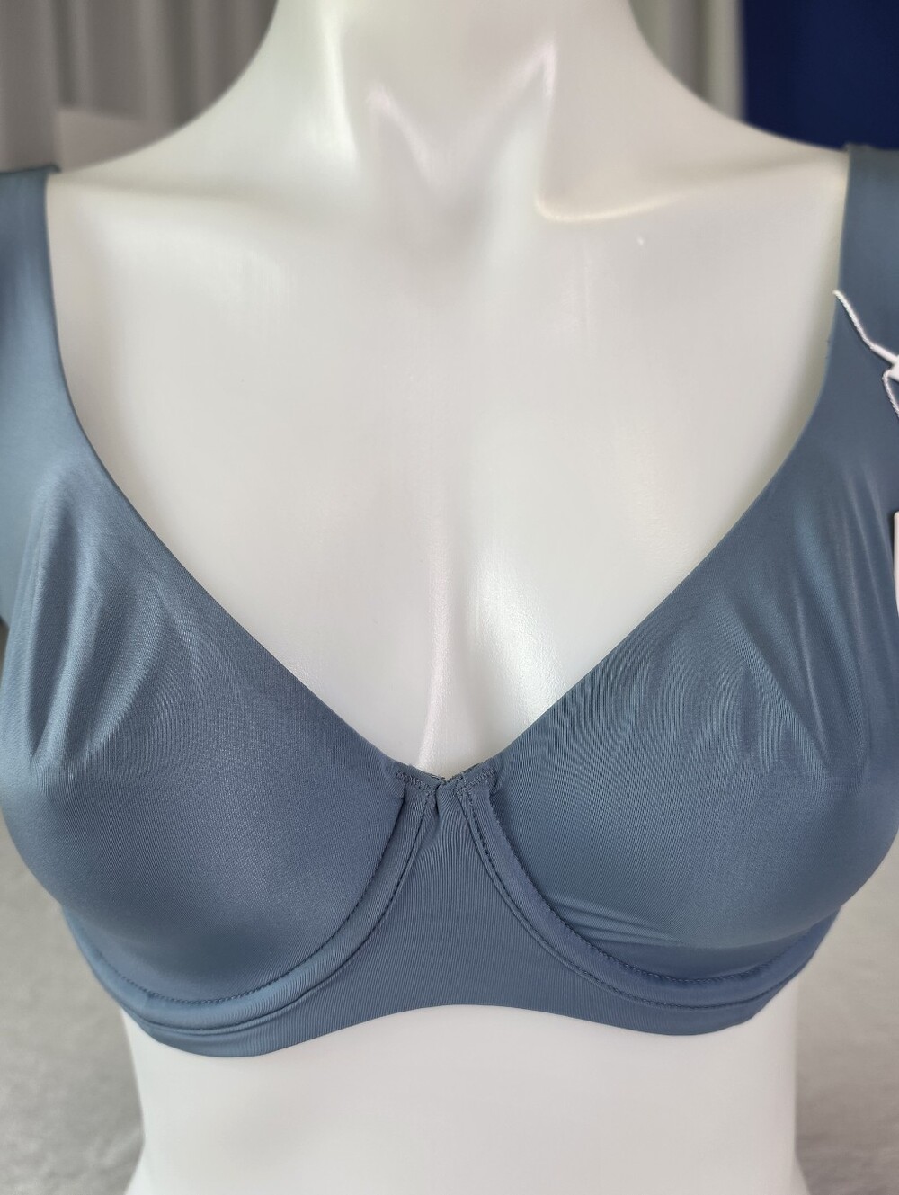 Cuup The Scoop Micro Sea Blue Underwire Bra 34E NWT MSRP $78 Sculpting Silky
